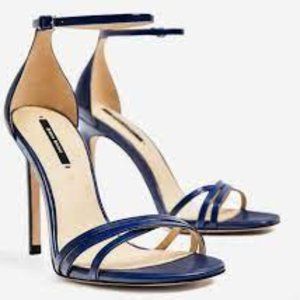 ZARA BLUE ANKLE STRAP HIGH HEELS SIZE 38 US 7.5